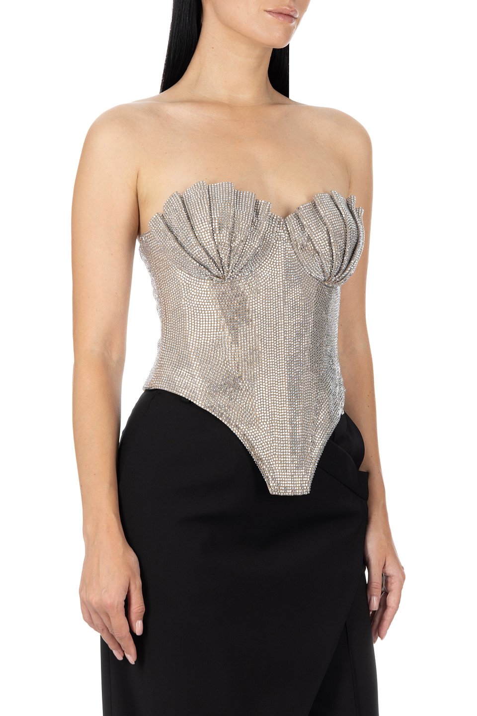 Топ-корсет с отделкой стразами Giuseppe Di Morabito - фото 3