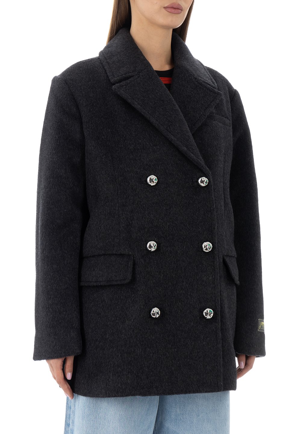 Шерстяное полупальто Ganni - фото 3