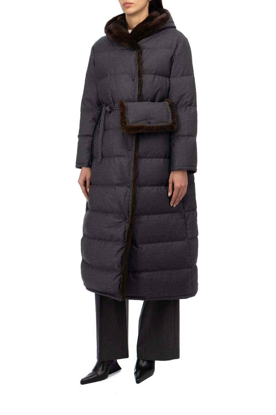 Пуховое пальто Yves Salomon - фото 2