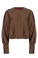 Блуза Thelatest: коричневый цвет