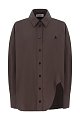 Рубашка The Attico: коричневый цвет