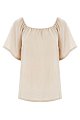 Блуза 120% Lino: бежевый цвет