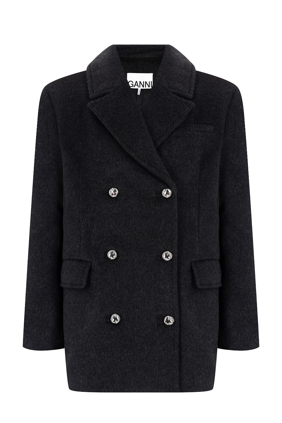Шерстяное полупальто Ganni - фото 1