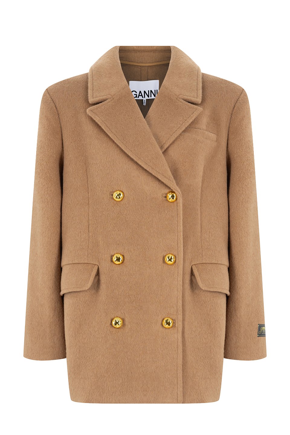Шерстяное полупальто Ganni - фото 1