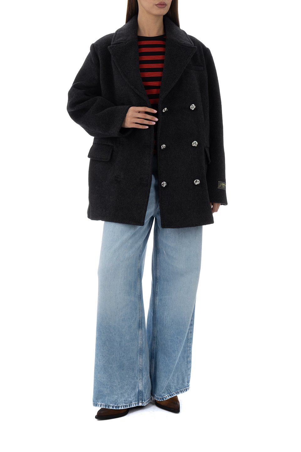 Шерстяное полупальто Ganni - фото 2