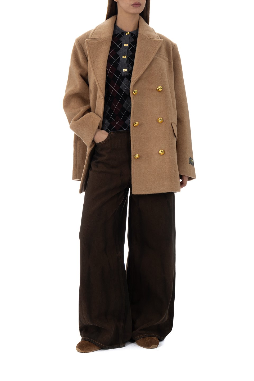 Шерстяное полупальто Ganni - фото 2