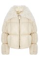 Пуховик Jil Sander: кремовый цвет
